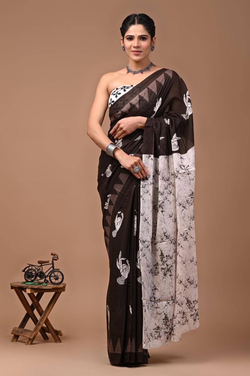 Black Ivory Printed Saree